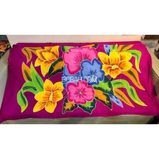 Hot Sale Rayon Sarong Hand Painted Flower Design Originally Handmade